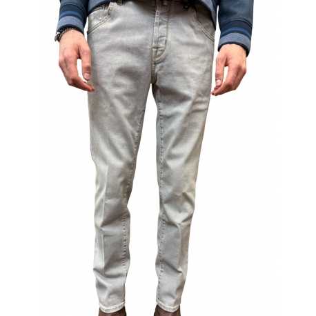 Jeans gris bleuté délavé Scott jacron tressé Jacob Cohën Homme S3618 V2 900D Fashion Mode Vêtements Strasbourg