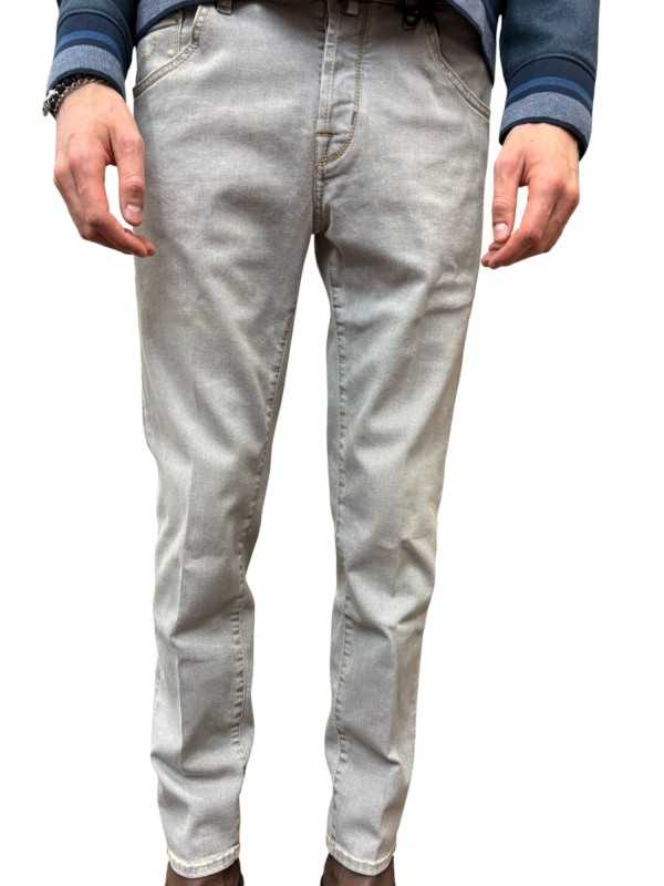 Jeans gris bleuté délavé Scott jacron tressé Jacob Cohën Homme S3618 V2 900D Fashion Mode Vêtements Strasbourg