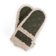 Gants mouffles matelassés Olive Marnie patch bouclette Barbour femme homme LGL0146 OL71 boutique shop online mode Strasbourg