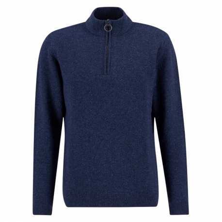 PULL COL CAMION BLEU CHINE TISBURY BARBOUR HOMME MKN1187 BL91 boutique shop online mode Strasbourg
