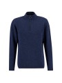 PULL COL CAMION BLEU CHINE TISBURY BARBOUR HOMME MKN1187 BL91 boutique shop online mode Strasbourg