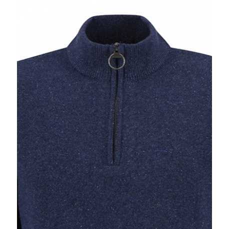 PULL COL CAMION BLEU CHINE TISBURY BARBOUR HOMME MKN1187 BL91 boutique shop online mode Strasbourg