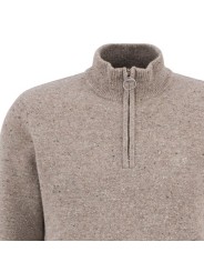 PULL COL CAMION CHINE GREIGE TAINSBURY BARBOUR HOMME MKN1577 ST51 boutique Strasbourg vêtement fashion mode 