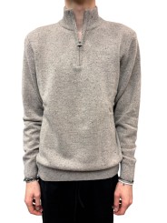 PULL COL CAMION CHINE GREIGE TAINSBURY BARBOUR HOMME MKN1577 ST51 boutique Strasbourg vêtement fashion mode 