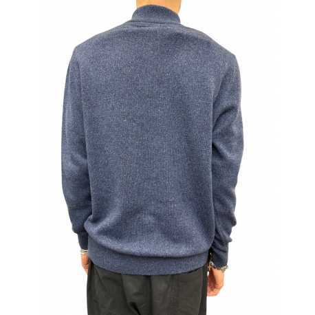 PULL COL CAMION BLEU CHINE TISBURY BARBOUR HOMME MKN1187 BL91 boutique shop online mode Strasbourg