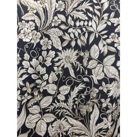 Chemise bleu nuit print feuilles sable Ungaro homme U4001 C5597 15 boutique shop online mode Strasbourg shirt