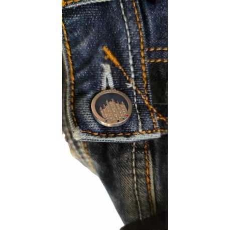  Jeans délavé jacron course Cortina bouton Duomo Jacob Cohen homm Bard S4213 V1 200D boutique Strasbourg vêtement fashion