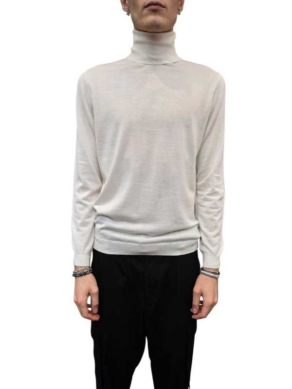 Pull fin col roulé écru jauge 7 Ungaro homme U0233D M5184 11 boutique shop online mode Strasbourg vêtement France fashion
