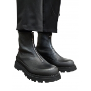 Bottines noir zip devant spoiler laine gris Ungaro homme 30205 LB A N boutique shop online mode Strasbourg chaussures