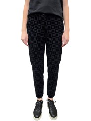 Pantalon noir tech carreaux velours noir RRD Roberto Ricci Designs Femme 25734 10 Fashion Mode Strasbourg Boutique
