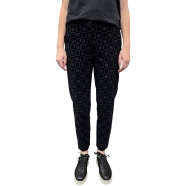 Pantalon noir tech carreaux velours noir RRD Roberto Ricci Designs Femme 25734 10 Fashion Mode Strasbourg Boutique