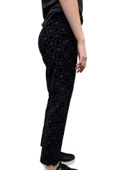 Pantalon noir tech carreaux velours noir RRD Roberto Ricci Designs Femme 25734 10 Fashion Mode Strasbourg Boutique