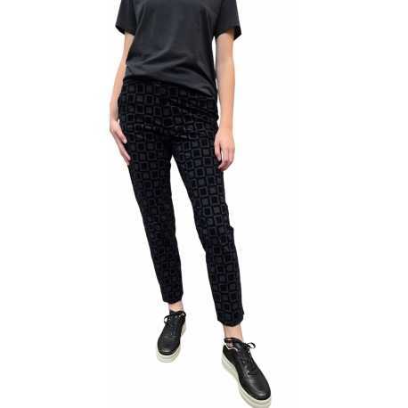 Pantalon noir tech carreaux velours noir RRD Roberto Ricci Designs Femme 25734 10 Fashion Mode Strasbourg Boutique