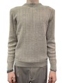 Pull col rond sable côtelé viscose laine alpaga Ungaro homme U0314 M5158 18 boutique shop online mode Strasbourg vêtement