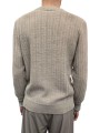 Pull col rond sable côtelé viscose laine alpaga Ungaro homme U0314 M5158 18 boutique shop online mode Strasbourg vêtement