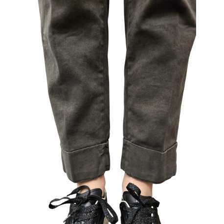 Pantalon chino coton gratté NewYork Carrot choco Masons femme 4PNT2C243 CBE820 315 boutique online mode Strasbourg vêtement