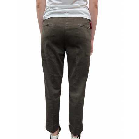 Pantalon chino coton gratté NewYork Carrot choco Masons femme 4PNT2C243 CBE820 315 boutique online mode Strasbourg vêtement