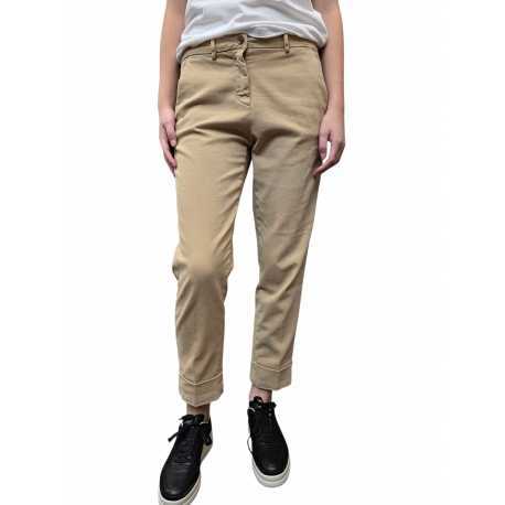 Pantalon chino coton gratté NewYork Carrot sable Mason's femme 4PNT2C243 CBE820 230 boutique mode Strasbourg vêtement