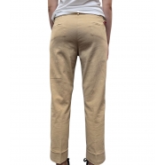 Pantalon chino coton gratté NewYork Carrot sable Mason's femme 4PNT2C243 CBE820 230 boutique mode Strasbourg vêtement