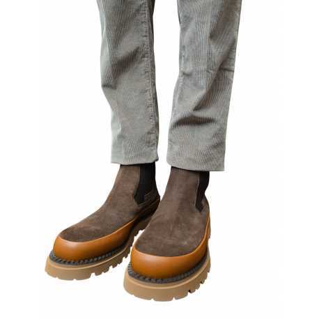 Boots suède choco chelsea semelle coganc Ungaro homme 30206 LB A boutique shop online mode Strasbourg chaussures shoes