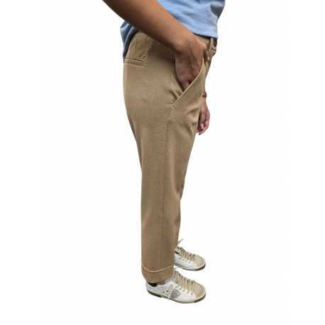 Pantalon chino NewYork Carrot flanelle camel Masons femme 4PNT2C240 JERT404 058 boutique shop mode Strasbourg vêtement