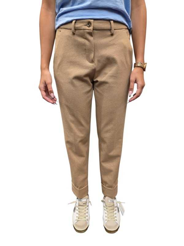 Pantalon chino NewYork Carrot flanelle camel Masons femme 4PNT2C240 JERT404 058 boutique shop mode Strasbourg vêtement