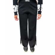 Pantalon jog maille noir bande blanche Elisabetta Franchi Femme KP69S EF3 Fashion Mode Vêtements Strasbourg