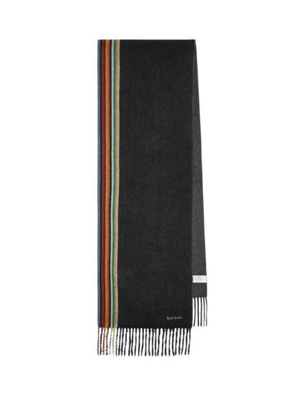 ECHARPE UNIE GRISE COTE BAYA CACHEMIRE M1A 150T N172 79A PAUL SMITH HOMME Strasbourg mode vêtement look boutique shop