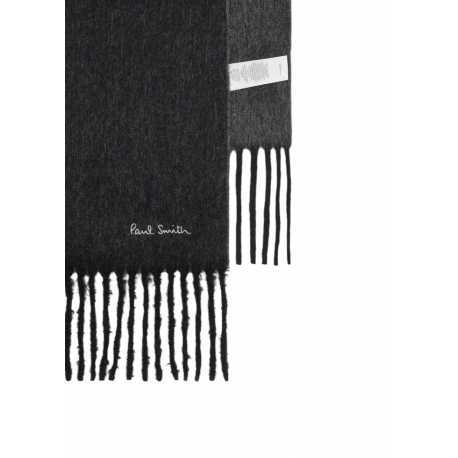 ECHARPE UNIE GRISE COTE BAYA CACHEMIRE M1A 150T N172 79A PAUL SMITH HOMME Strasbourg mode vêtement look boutique shop