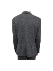 Veste costume tweed jersey noir ecru Ungaro homme U2005J G5660 70 boutique Strasbourg online shop jacket costume