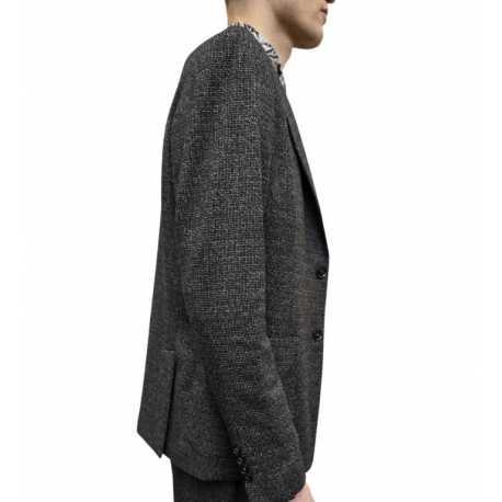 Veste costume tweed jersey noir ecru Ungaro homme U2005J G5660 70 boutique Strasbourg online shop jacket costume