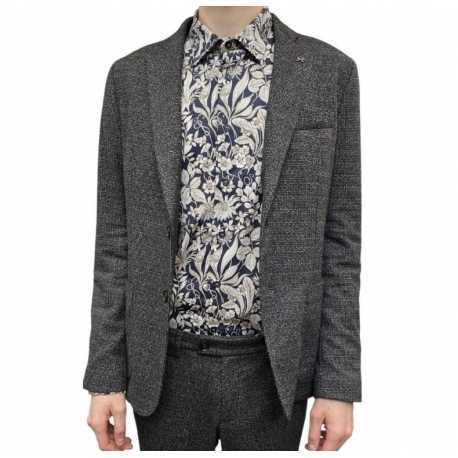Veste costume tweed jersey noir ecru Ungaro homme U2005J G5660 70 boutique Strasbourg online shop jacket costume