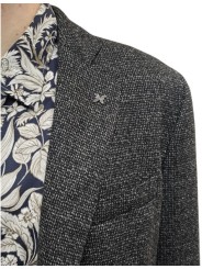 Veste costume tweed jersey noir ecru Ungaro homme U2005J G5660 70 boutique Strasbourg online shop jacket costume