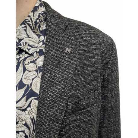 Veste costume tweed jersey noir ecru Ungaro homme U2005J G5660 70 boutique Strasbourg online shop jacket costume