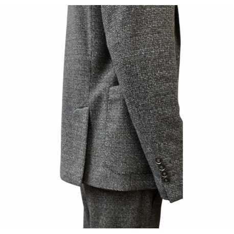 Veste costume tweed jersey noir ecru Ungaro homme U2005J G5660 70 boutique Strasbourg online shop jacket costume