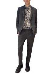 Veste costume tweed jersey noir ecru Ungaro homme U2005J G5660 70 boutique Strasbourg online shop jacket costume