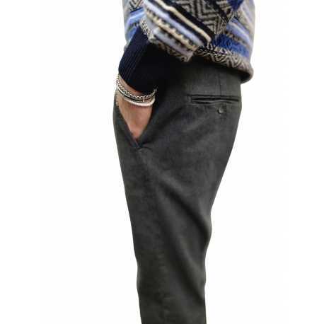 Pantalon jersey micro dessins taupe navy Torino Style Masons homme 9PN2R4973 CBE277 738 boutique mode Strasbourg vêtement