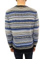 Pull jacquard bleu écru col rond Jacob Cohen homme XA003 FL 0583A boutique shop online mode Strasbourg vêtement