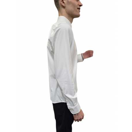 Chemise unie blanche rayée ton sur ton RRD Roberto Ricci Designs homme 25254 V85 Strasbourg mode vêtements fashion sport
