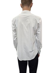 Chemise unie blanche rayée ton sur ton RRD Roberto Ricci Designs homme 25254 V85 Strasbourg mode vêtements fashion sport
