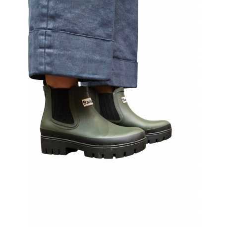 Boots caoutchouc olive Halton Barbour femme LRF0100 OL12 boutique shop online mode Strasbourg chaussures shoes