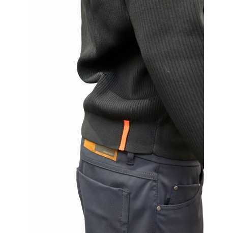 Pull col rond maille chaussette tech noir RRD Roberto Ricci Designs homme 25124 10 boutique mode Strasbourg vêtement sport 