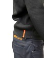 Pull col rond maille chaussette tech noir RRD Roberto Ricci Designs homme 25124 10 boutique mode Strasbourg vêtement sport 