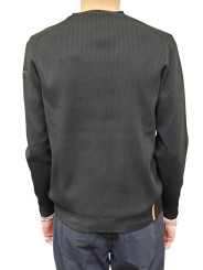 Pull col rond maille chaussette tech noir RRD Roberto Ricci Designs homme 25124 10 boutique mode Strasbourg vêtement sport 