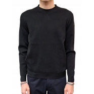 Pull col rond maille chaussette tech noir RRD Roberto Ricci Designs homme 25124 10 boutique mode Strasbourg vêtement sport 