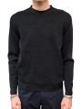 Pull col rond maille chaussette tech noir RRD Roberto Ricci Designs homme 25124 10 boutique mode Strasbourg vêtement sport 