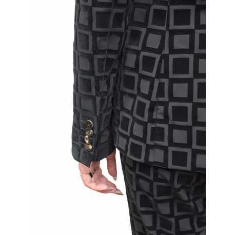 VESTE NOIR TECH CARREAUX VELOURS RRD Roberto Ricci Designs Femme 25604 10 boutique shop online mode Strasbourg vêtement