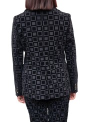 VESTE NOIR TECH CARREAUX VELOURS RRD Roberto Ricci Designs Femme 25604 10 boutique shop online mode Strasbourg vêtement