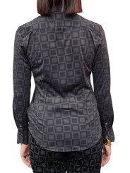CHEMISE NOIR CARREAUX NOIR ROBERTO RICCI DESIGNS FEMME 25815 10 STRASBOURG MODE BOUTIQUE 