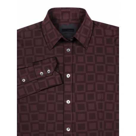 Chemise prune carreaux prune RRD Roberto Ricci Design Femme 25815 73 Fashion Mode Strasbourg Vêtements shirt boutique